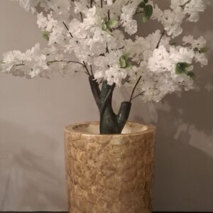 Schelpenvaas goud . NIEUW!!